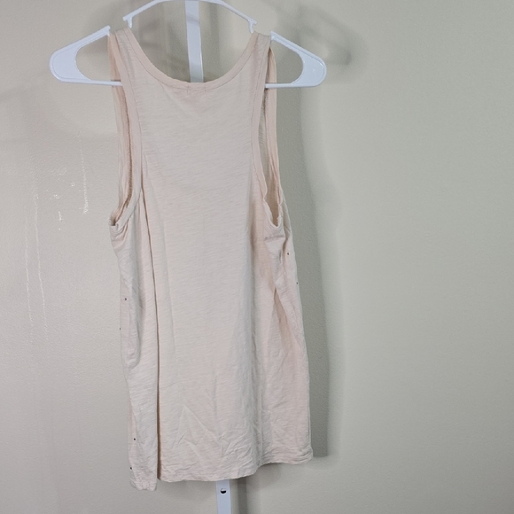 J. Crew Beige Tank Top with Scoop Neckline and Silver Accents - Picture 4 of 4
